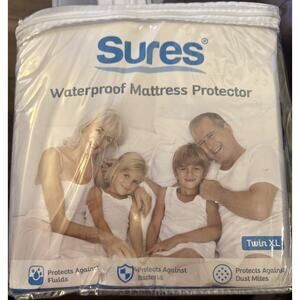 Sures Waterproof Mattress Protector Twin XL New In Plastic! Hypoallergenic